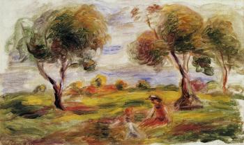 皮埃爾 奧古斯特 雷諾阿 Landscape with Figures at Cagnes 皮埃爾 奧古斯特 雷諾阿 Landscape with Figures at Cagnes